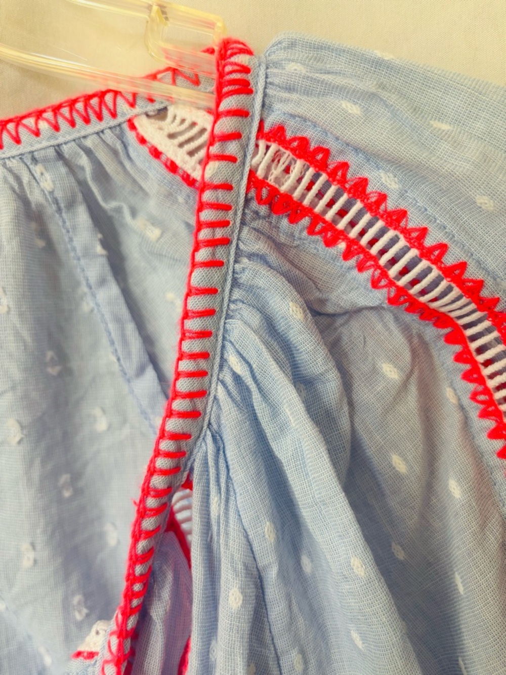 Lilly Pulitzer Coastal Blue Peasant Top - Picture 9 of 9